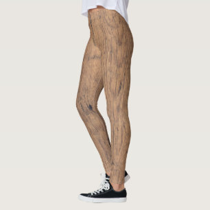 Wooden texture leggings