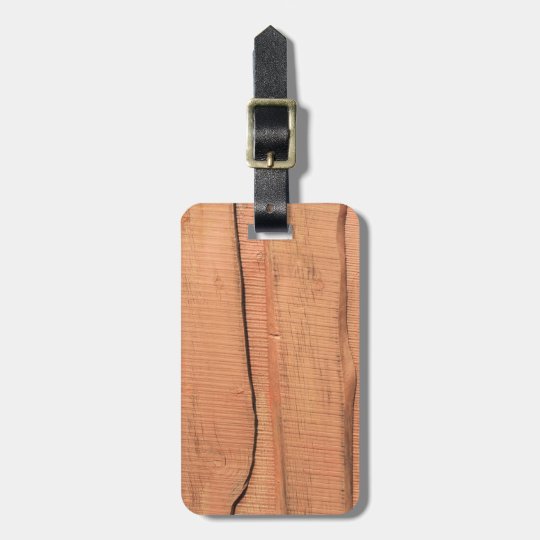 Wooden texture luggage tag
