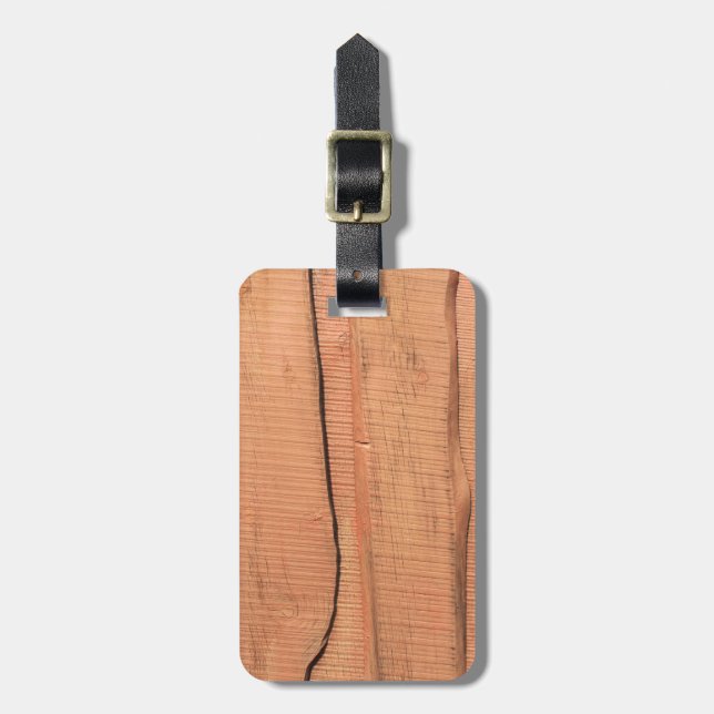Wooden texture luggage tag (Front Vertical)