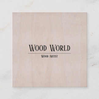 Wooden Texture Modern Style Square Business Card