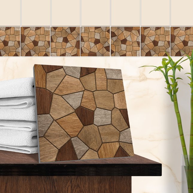 Wooden Texture Mosaic Art Tile (Creator Uploaded)