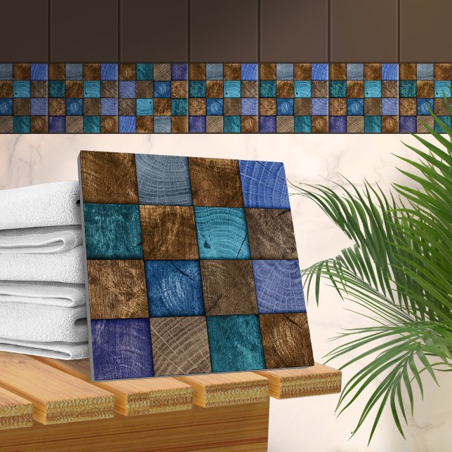 Wooden Texture Mosaic Art Tile (Creator Uploaded)
