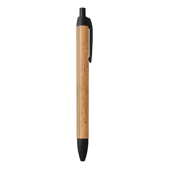 Wooden Texture Pen! Black Ink Pen (Bottom (Vertical))