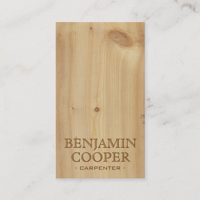 Wooden Texture - Style A Business Card (Front)