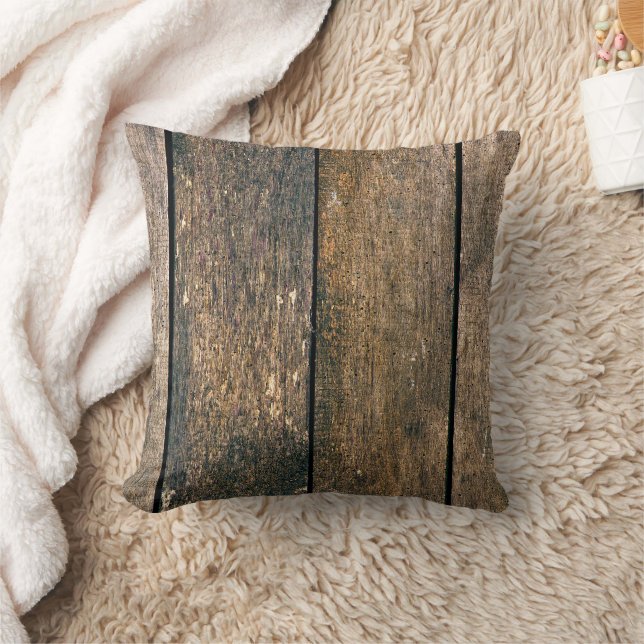 Wooden texture throw pillow (Blanket)