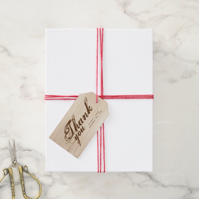 Wooden Thank You Gift Tags (With Twine)