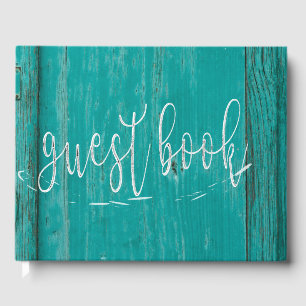 Wooden Timber Beach House Personalised Guest Book