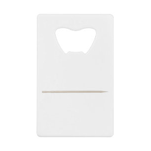 Wooden toothpick credit card bottle opener