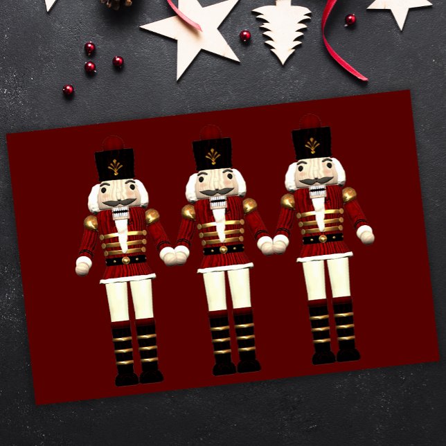 Wooden Toy Soldiers Nutcracker Christmas Tissue Paper (Creator Uploaded)