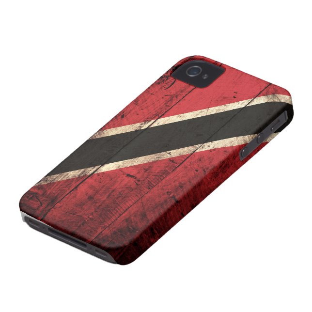 Wooden Trinidad and Tobago Flag Case-Mate iPhone Case (Bottom)