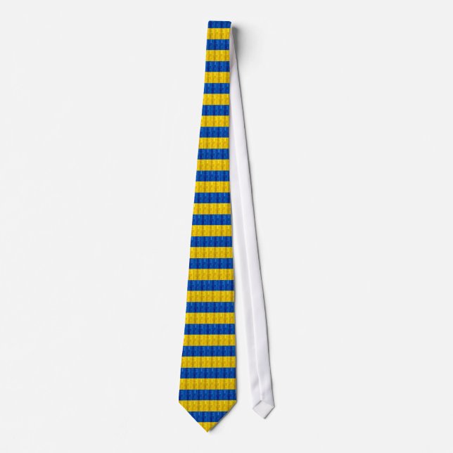 Wooden Ukrainian Flag Tie (Front)