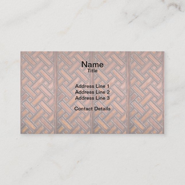 Wooden Weave Pattern 2 Business Card (Front)