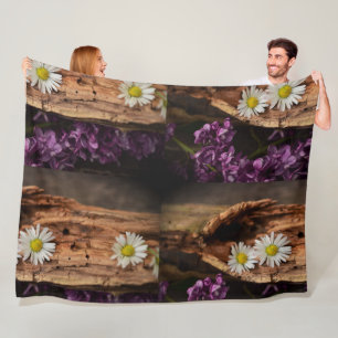 Wooden Wood Bark Tree Autumn Destiny's Destiny Fleece Blanket