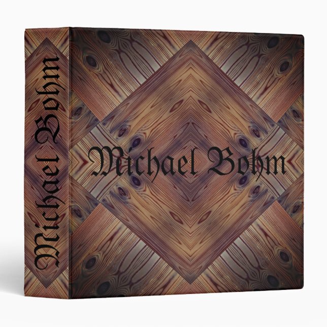 Wooden wood texture natural background brown tree binder (Front/Spine)