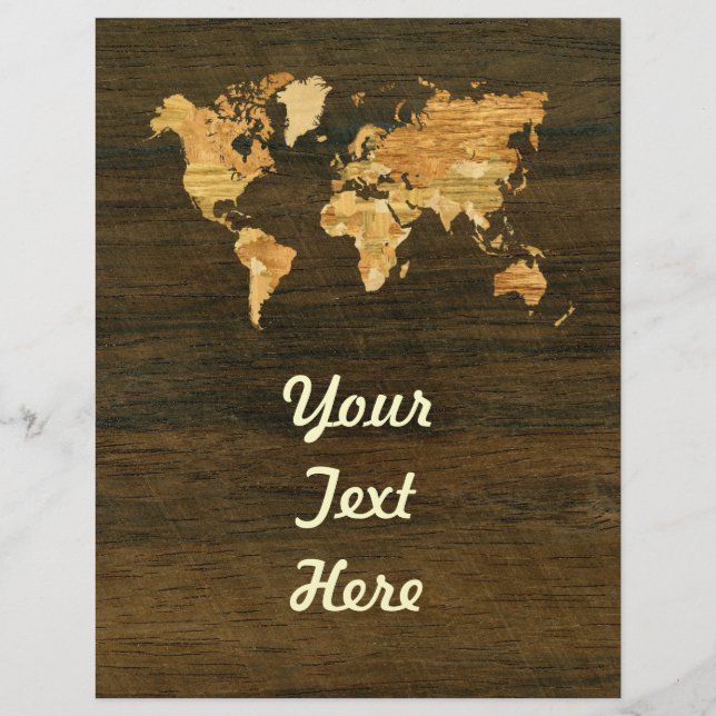 Wooden World Map (Front)