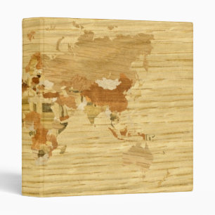 Wooden World Map 2 Binder