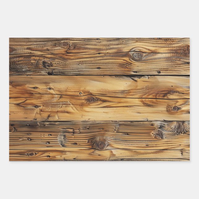 Wooden  wrapping paper sheet (Front)