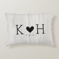 Woodgrain Couple's Initials Personalized Wedding
