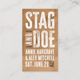 Woodgrain Stag and Doe Ticket 