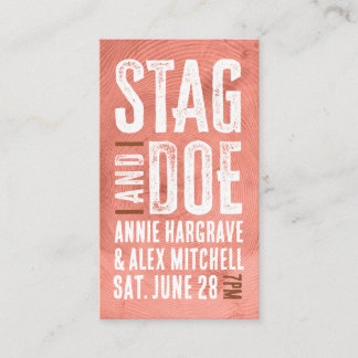 Woodgrain Stag and Doe Ticket 