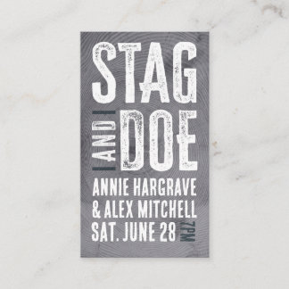 Woodgrain Stag and Doe Ticket 