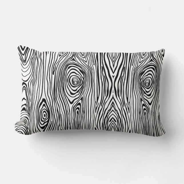 Woodgrain Texture Lumbar Pillow (Front)