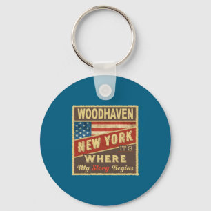 Woodhaven Ny Its Where My Story Begins _1  Keychain