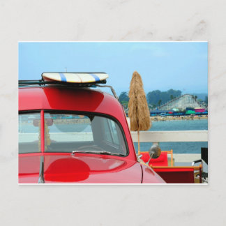 Woodie at the beach postcard