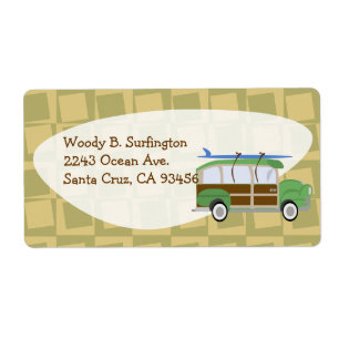 Woodie Wagon Fifties Surf  Cartoon Fun 