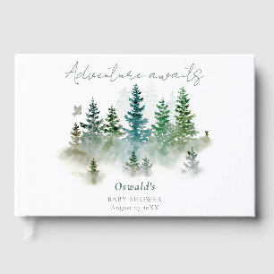 Woodland Adventure Awaits Watercolor Baby Shower Guest Book