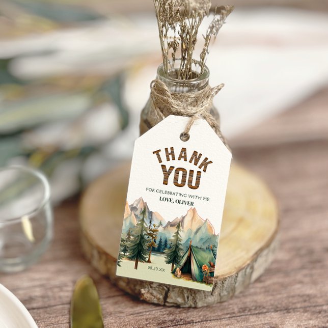 Woodland Adventure Camper Birthday Favour Tags (Creator Uploaded)