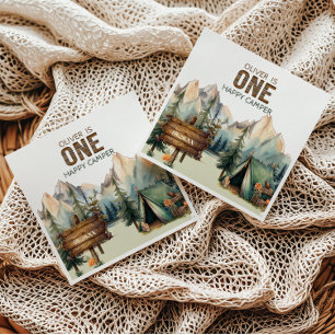 Woodland Adventure Camper Birthday Napkins