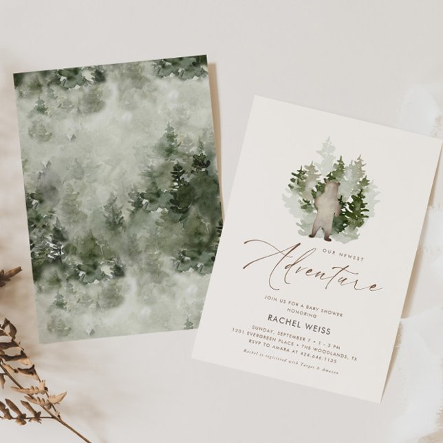Woodland Adventure Gender Neutral Baby Shower Invitation (Creator Uploaded)