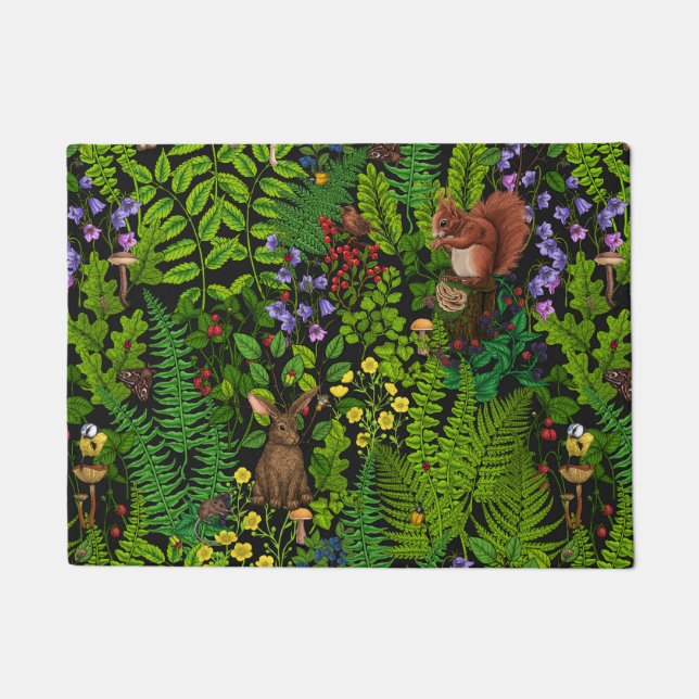 Woodland amimals and plants doormat (Front)