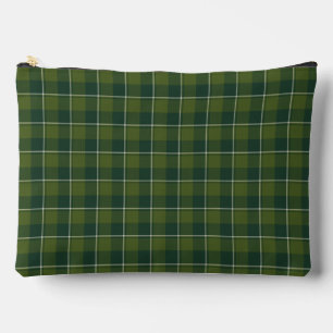 Woodland and Evergreen Plaid Dark Green Accessory Pouch