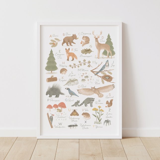 Woodland Animal Alphabet ABC Kids Room Decor (Creator Uploaded)