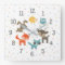 Woodland animal baby nursery clock, neutral gender