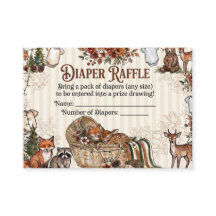 Woodland Animal Baby Shower Diaper Raffle