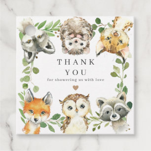 Woodland Animal Baby Shower Favor Tags   Gift Tags
