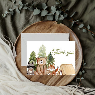 Woodland Animal Baby Shower Thank You Card