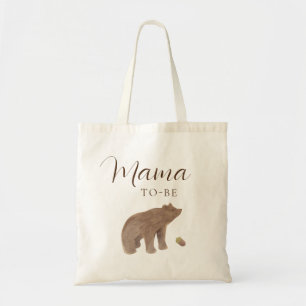 Woodland Animal Bear Fall Baby Shower Mama to be Tote Bag