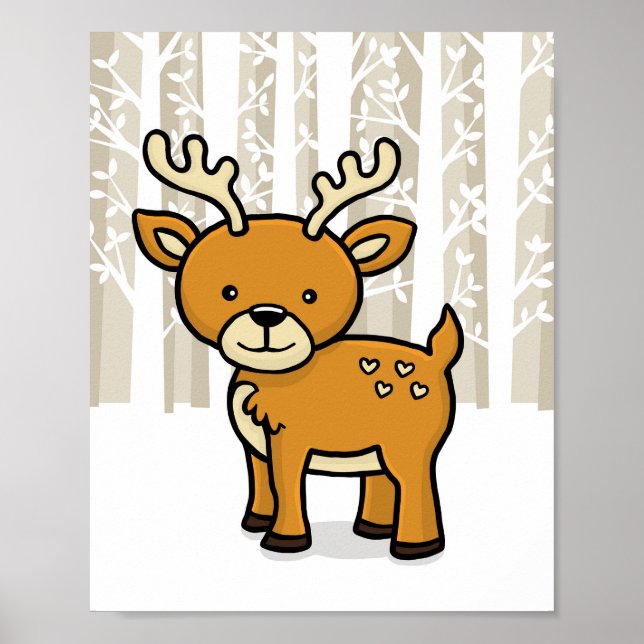 Woodland Animal Deer Poster (Front)