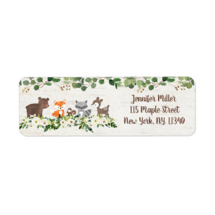 Woodland Animal Floral Adresse
