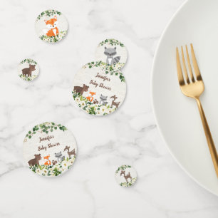 Woodland Animal Floral Baby Shower Confetti