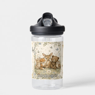 Woodland Animal Friends Forest Adventure Theme Water Bottle