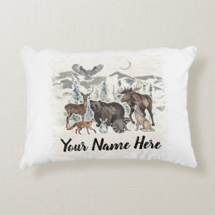Woodland Animal Friends Personalized Accent Pillow