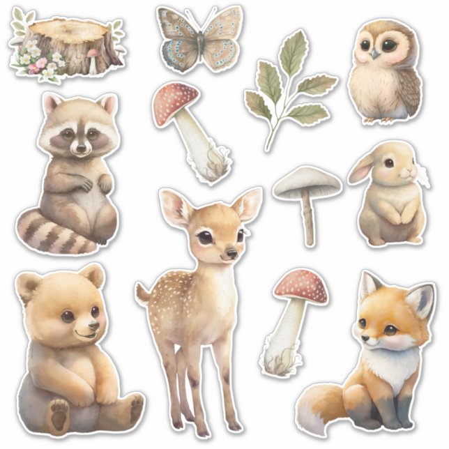 Woodland animal Greenery Baby Shower (Front)