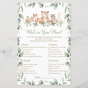 Woodland Animal Greenery What's In Your Phone Game