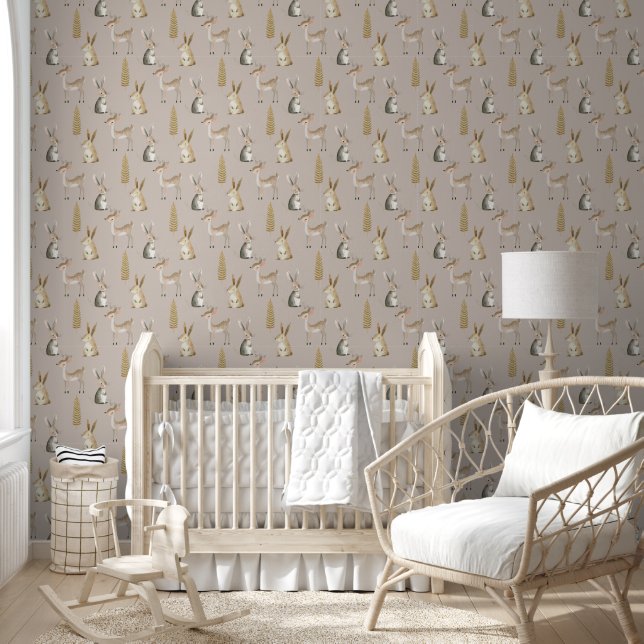 Woodland Animal Nursery Wallpaper Decor (Kids)