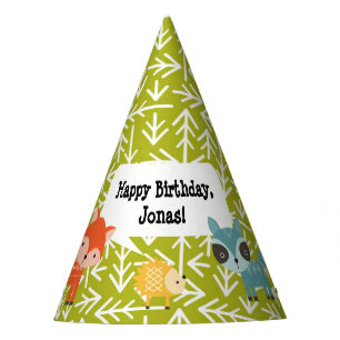 Woodland Animal Personalized Party Hats